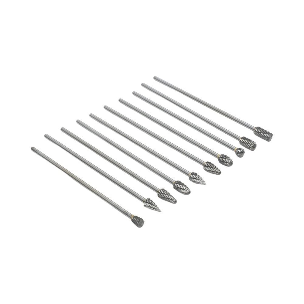 10PCS Solid Carbide Rotary Burrs Set for Rotary Cutter Tools