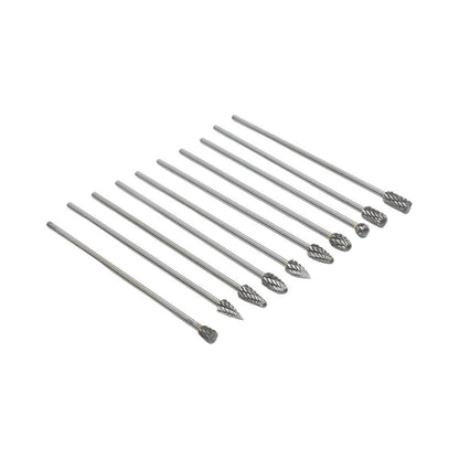 10PCS Solid Carbide Rotary Burrs Set for Rotary Cutter Tools