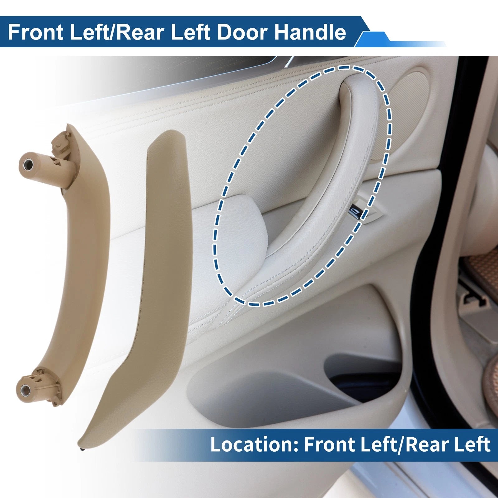 Front Passenger Side Inner Door Panel Handle for BMW X3 F25 (2010–2016) Beige