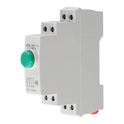 Compact DIN Rail Button Switch Red Green ACDC 24V