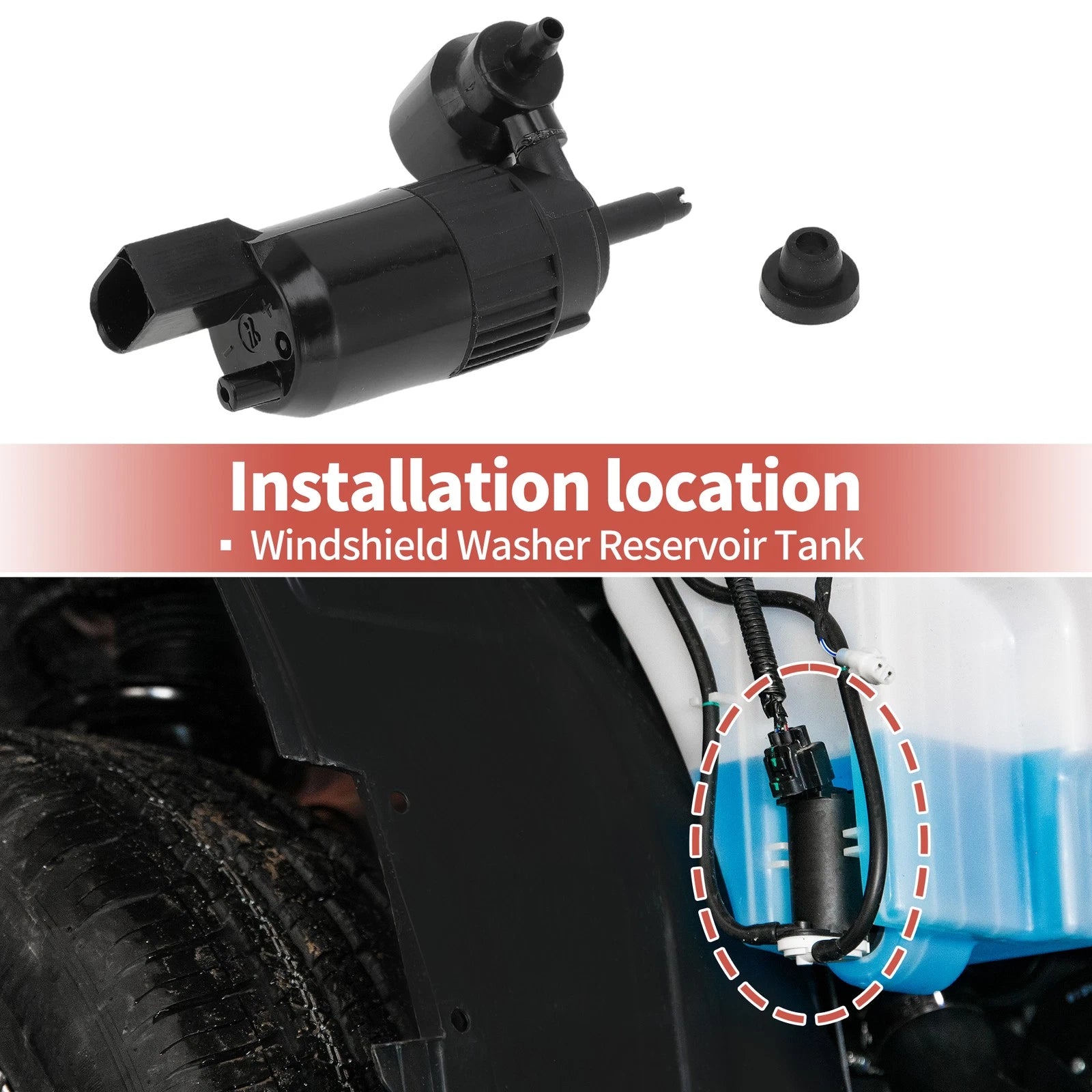 Windshield Washer Pump Replacement for Cadillac and Chevy and GMC (2021–2024)