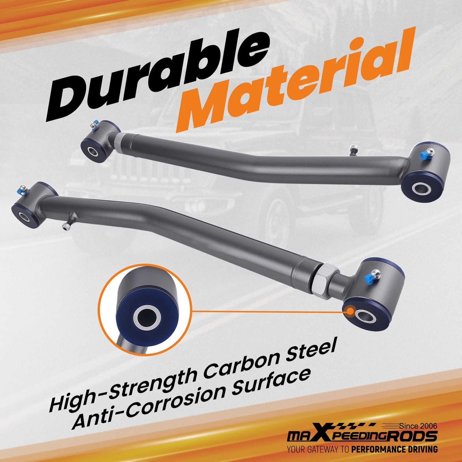 2X Adjustable Front Lower Control Arm 2-4" Lift for Jeep Gladiator JT (2020–2025)