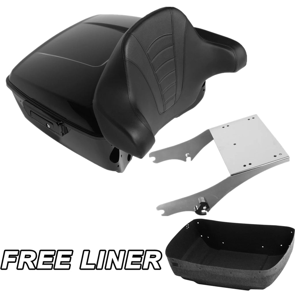 Trunk Backrest Pad Mount Rack for Harley Touring Road Glide (1997–2008)
