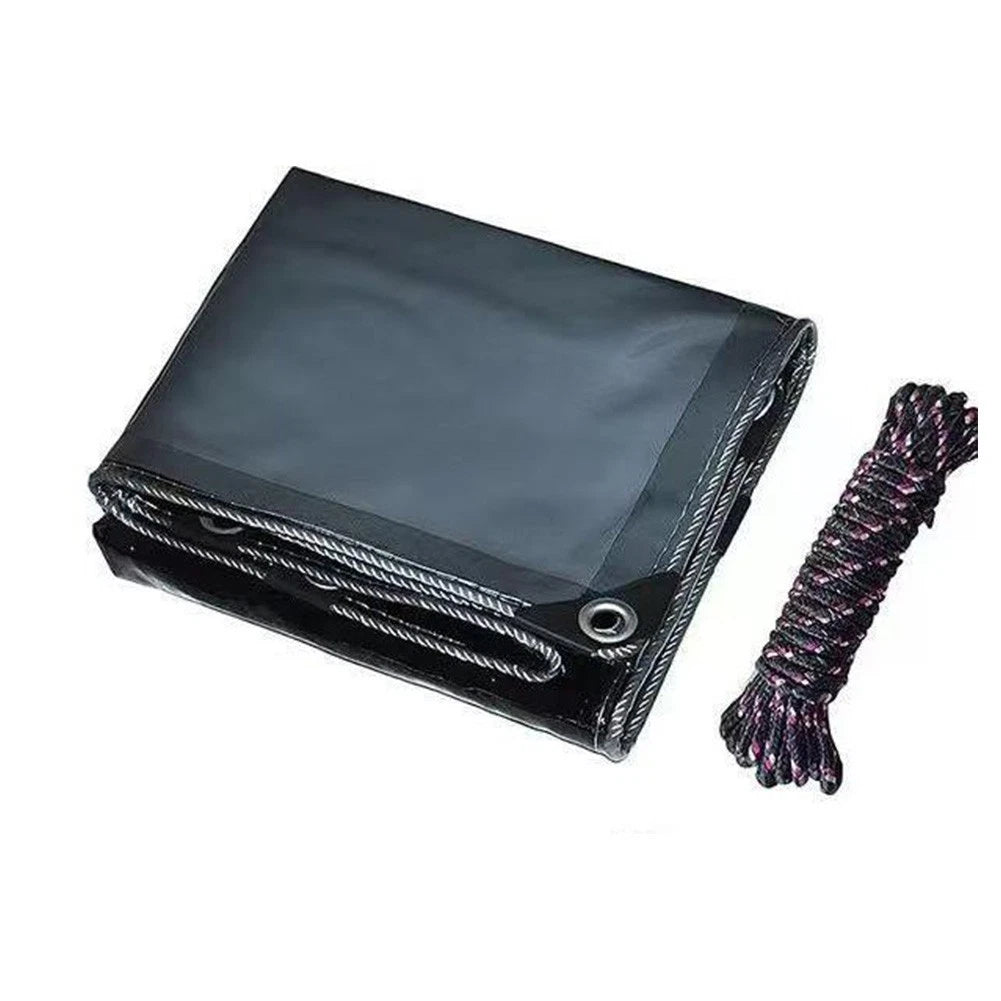 Waterproof Forklift Cover with Tie Ropes - Black, Size 135" x 114"