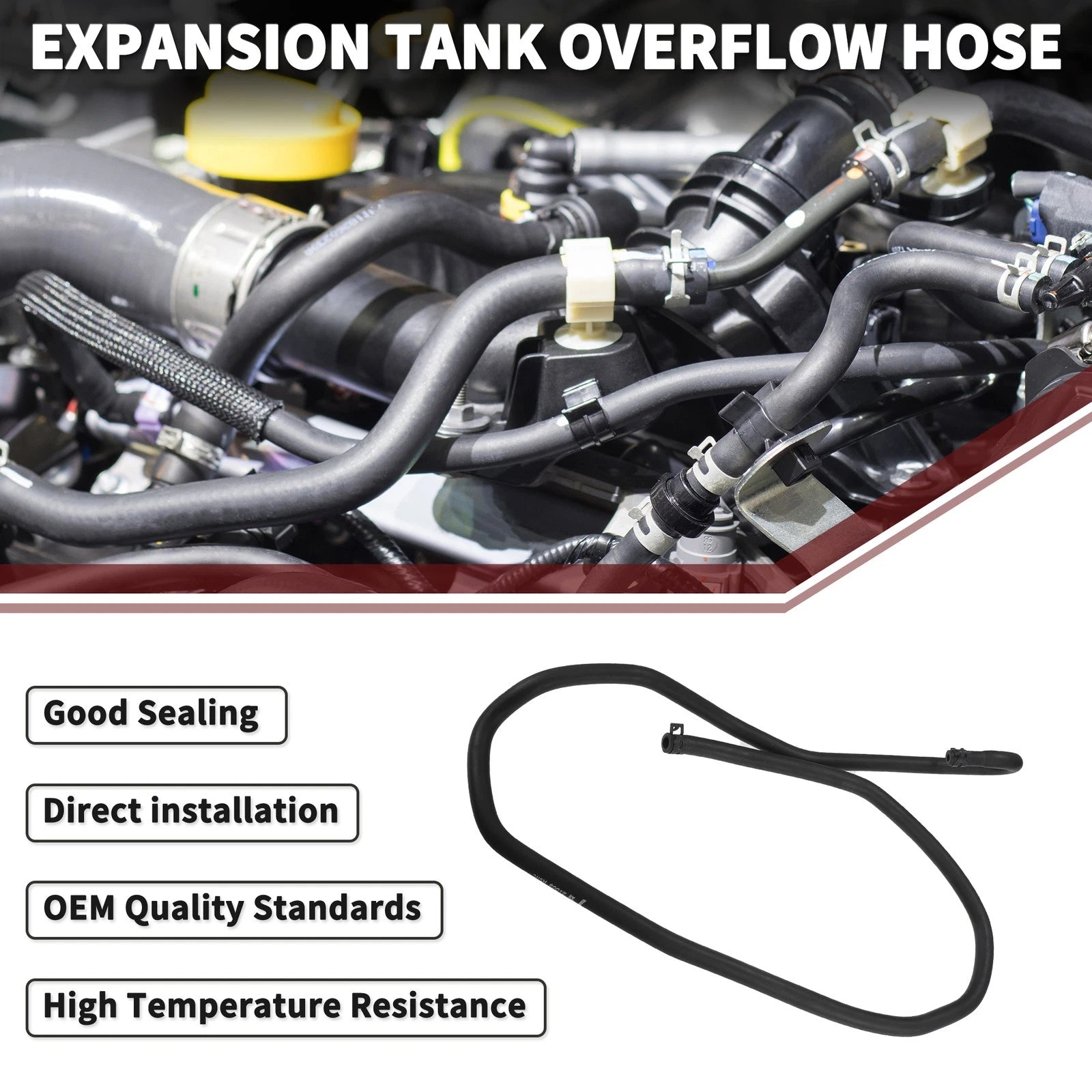 Expansion Tank Overflow Hose for Ford Focus MK2 (2004–2011) Black