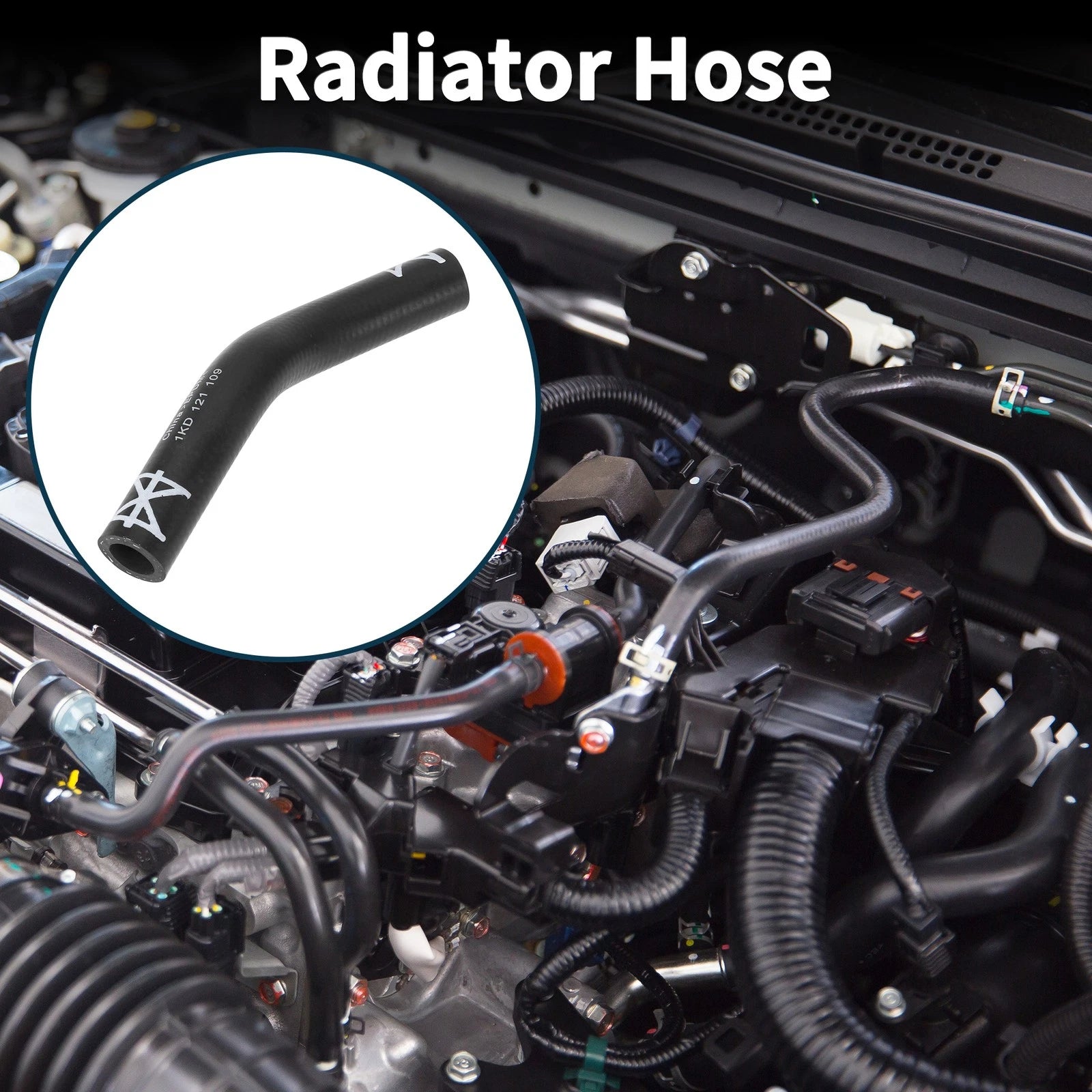 Radiator Hose Coolant Pipe Replacement for Volkswagen CC (2009–2017) Rubber
