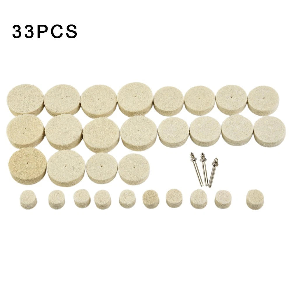 33Pcs Buffing Wheel Kit for Rotary Tool (3mm)