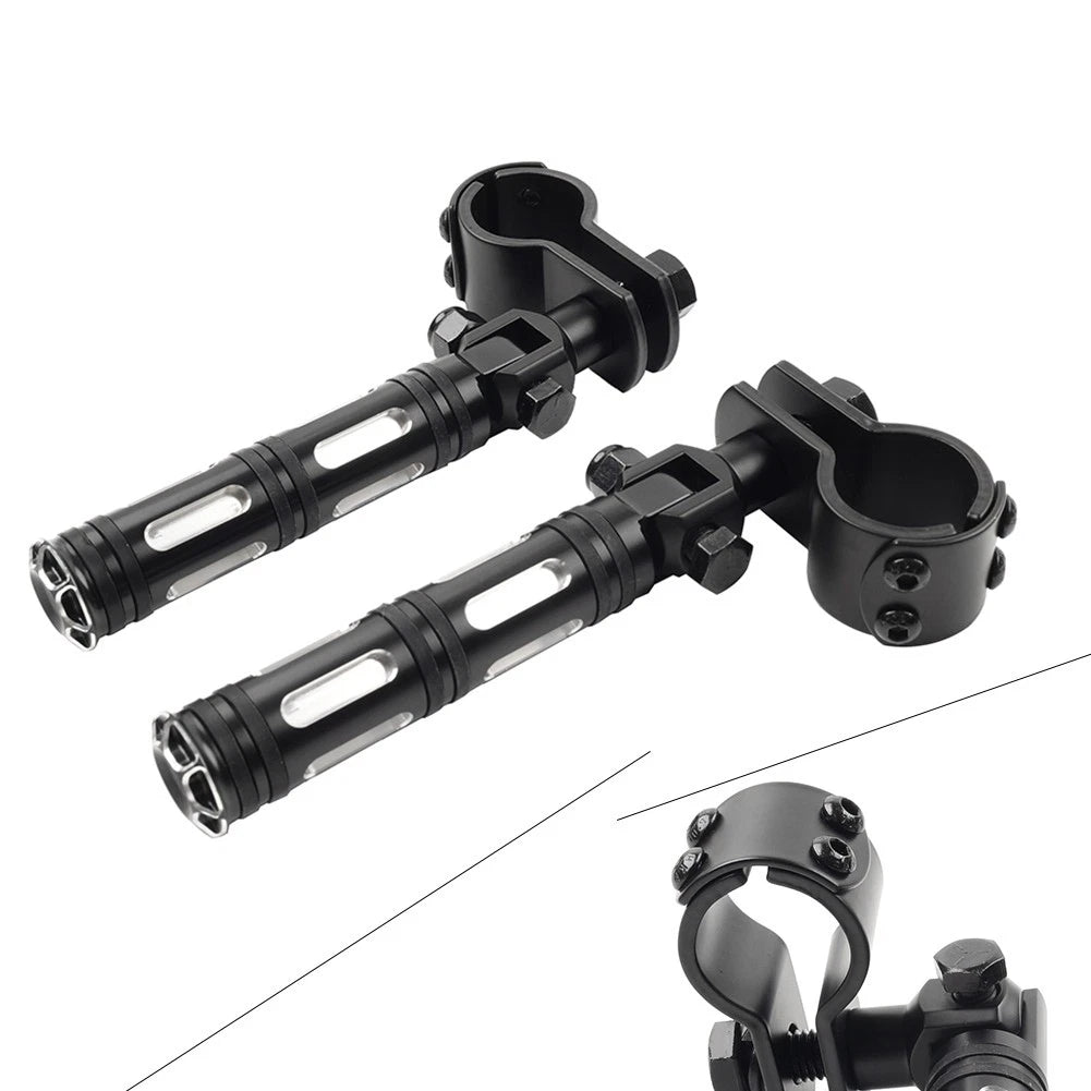 2X Front Guard Bar Highway Foot Pegs for Harley Yamaha (2010–2023)