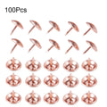 100Pcs Upholstery Nails for Furniture, Jewelry Box, Sofa - Rose Color