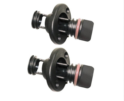 PAIR Retained Screw Type Nylon Drain Plug for Boats - Fits 1 Inch Diameter Hole