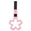 Cherry Blossom Ring Handle Strap for Train Bus (Black/Pink)
