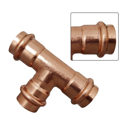 Press Fit Copper Tee for Chilled Water Systems (Air Conditioning, Heat Pump)