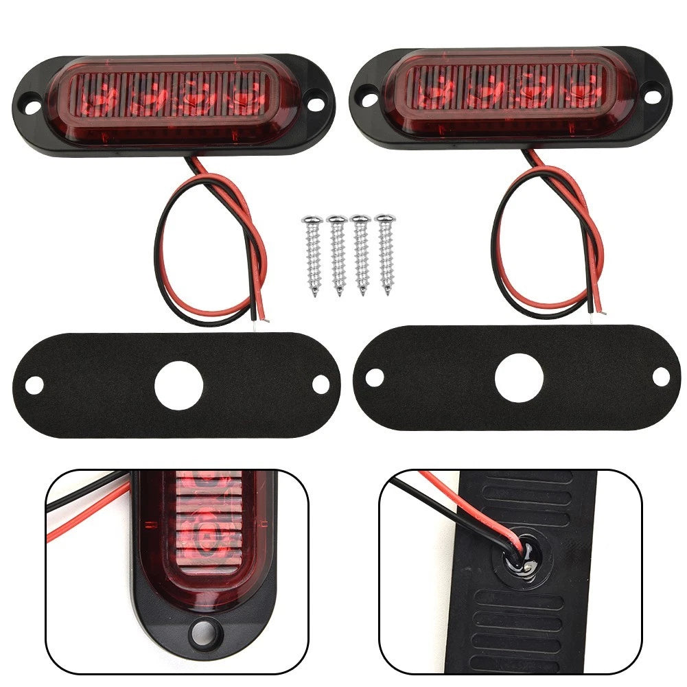 2X LED Side Marker Lights for RV (Waterproof)