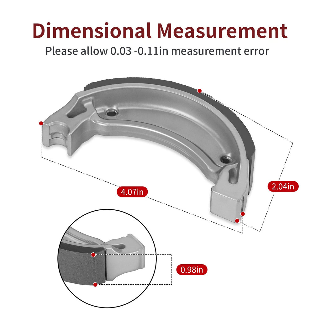 Brake Shoes for Yamaha TTR125 TTR125E TTR125L TTR125LE TT125RM RT100 (2000–2023)