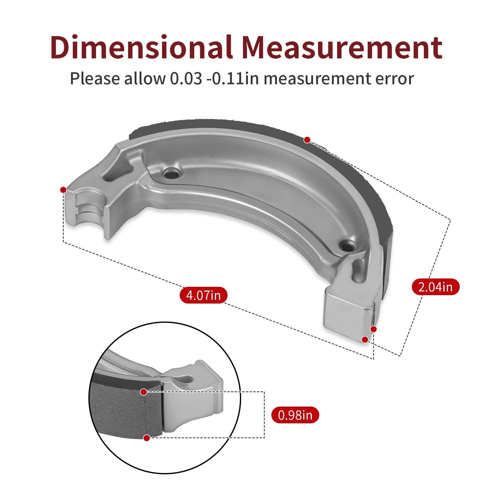 Brake Shoes for Yamaha TTR125 TTR125E TTR125L TTR125LE TT125RM RT100 (2000–2023)