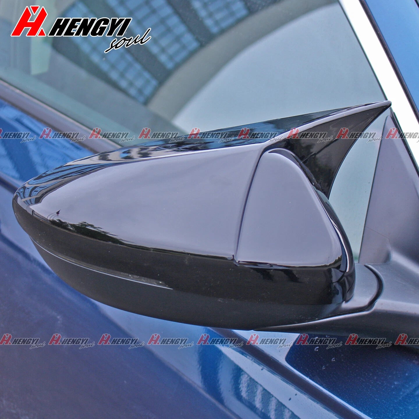 2X Glossy Black M Horn Style Side Mirror Cover Caps for Honda Accord (2023–2023)