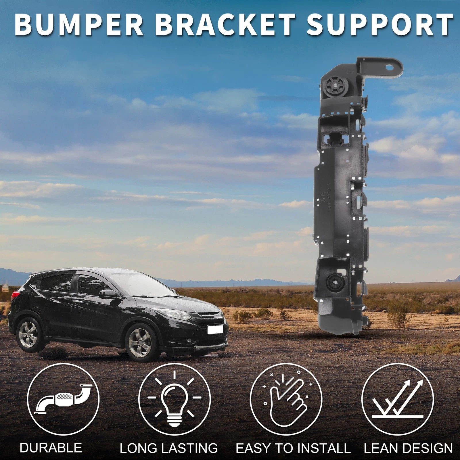 Right Front Bumper Retainer Bracket Replacement for Honda HR-V (2016–2018)