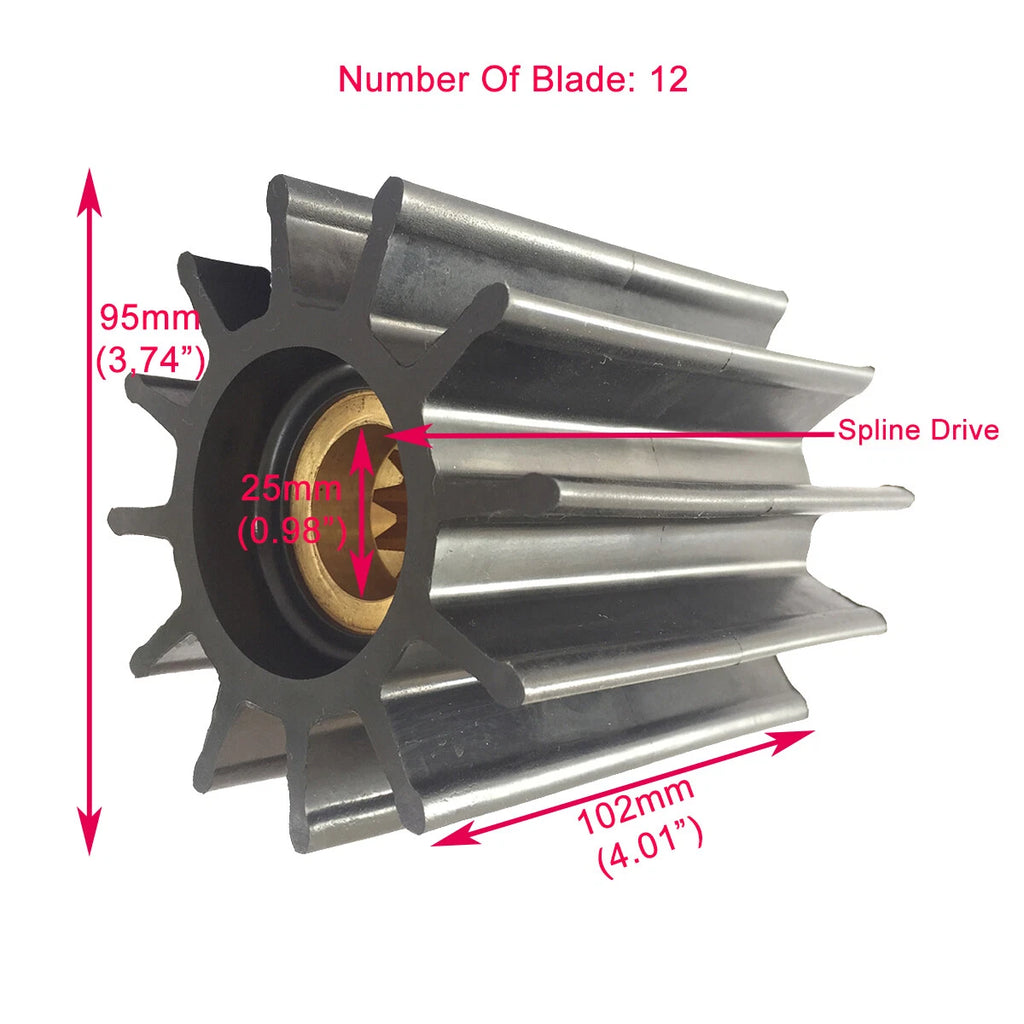 Flexible Impeller for Kohler 8359, JMP 8359-01, CAT 3228595, Cummins 4933742
