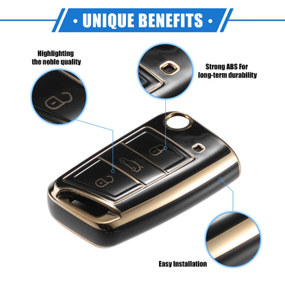 Remote Key Fob Case Cover 3 Buttons for Volkswagen Golf 7 (2014–2020)