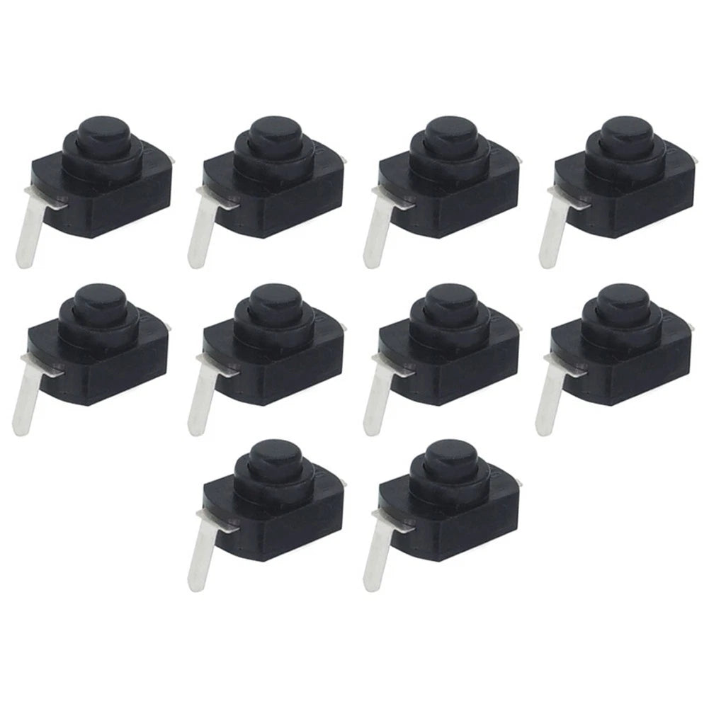 10 Pack Latching Push Button Switch for Mini Torch Devices (30V)
