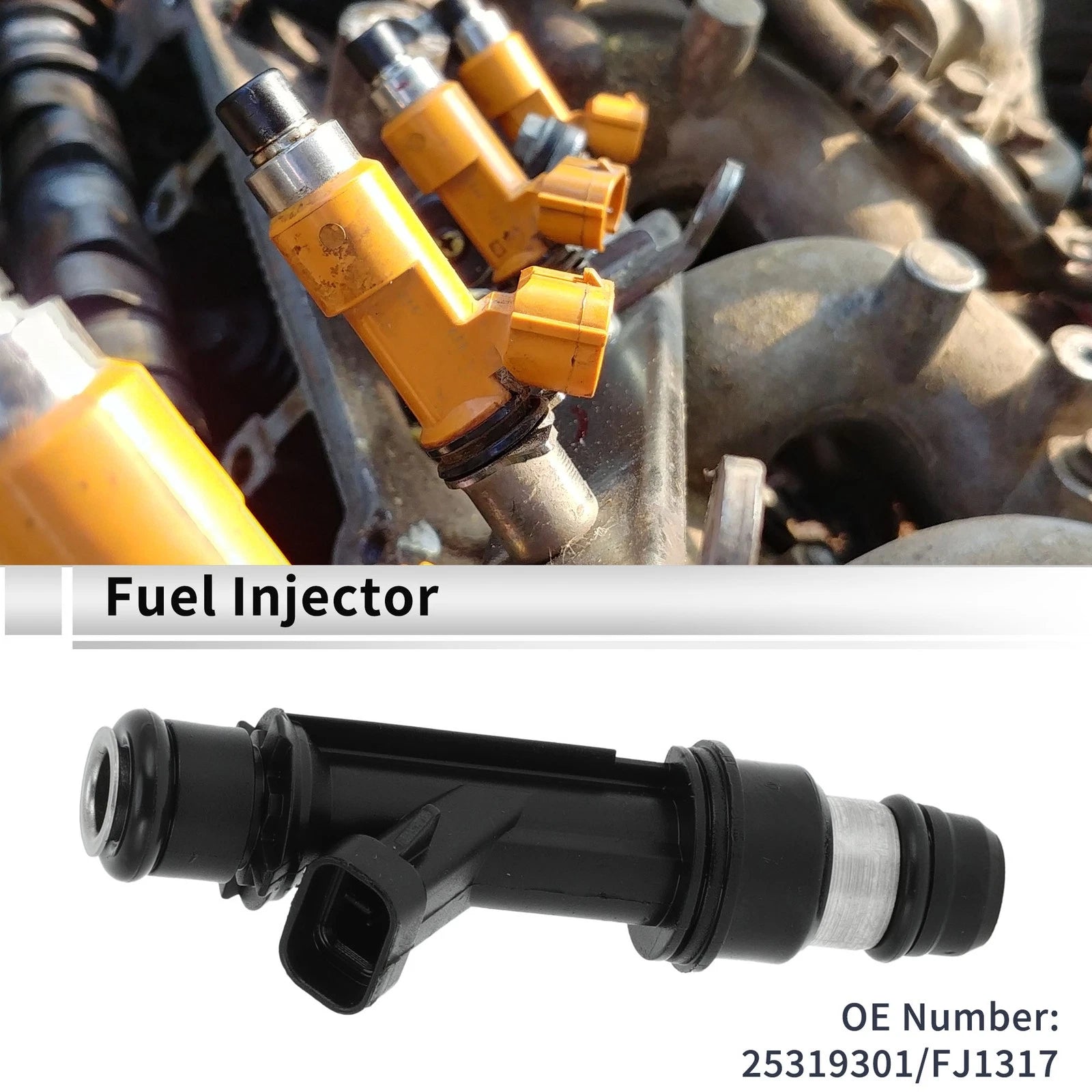 Fuel Injector Replacement for Chevy Pickup 2001–2003 1.6L (Black)