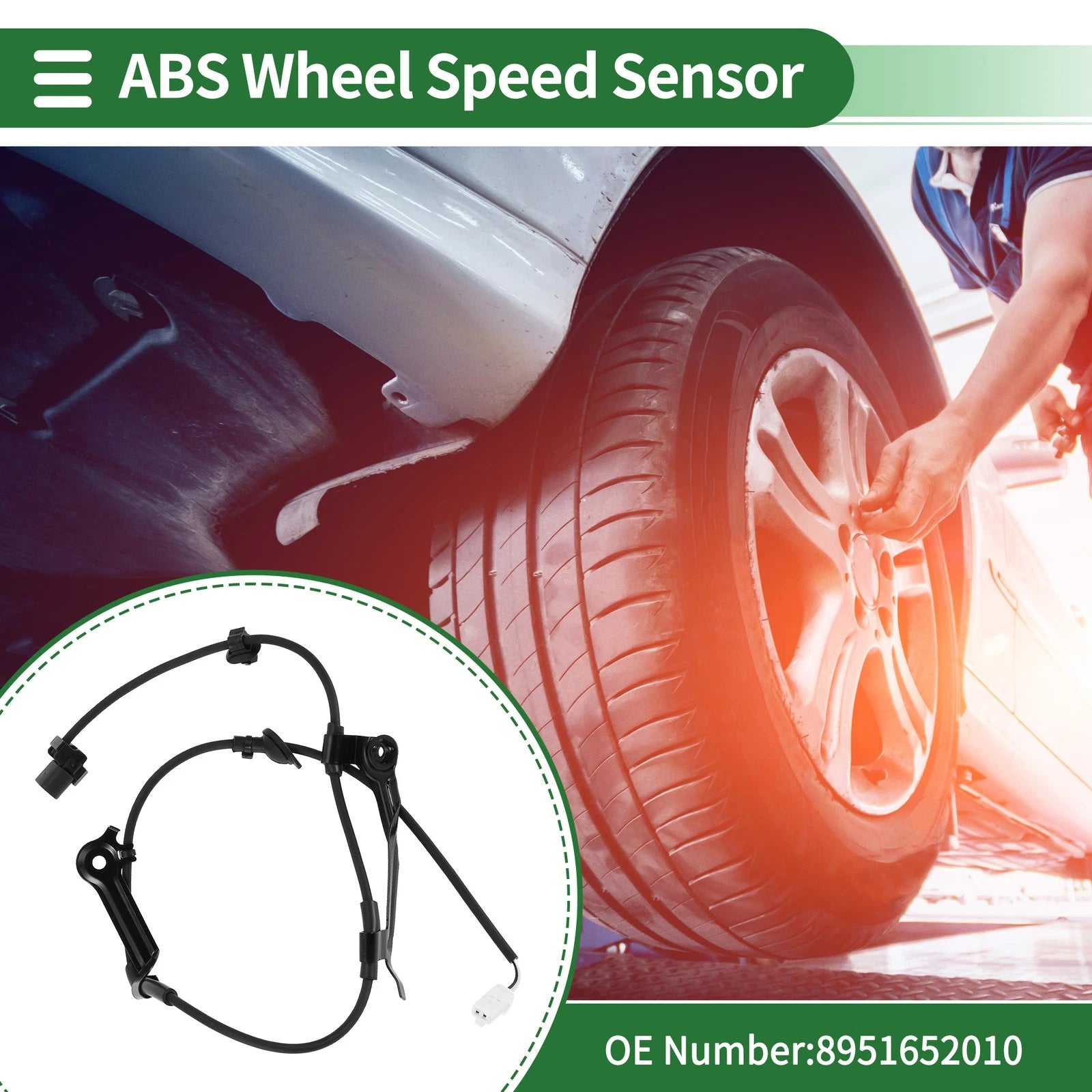 ABS Wheel Speed Sensor Rear Right Replacement for Toyota Vios Echo (2000–2005)