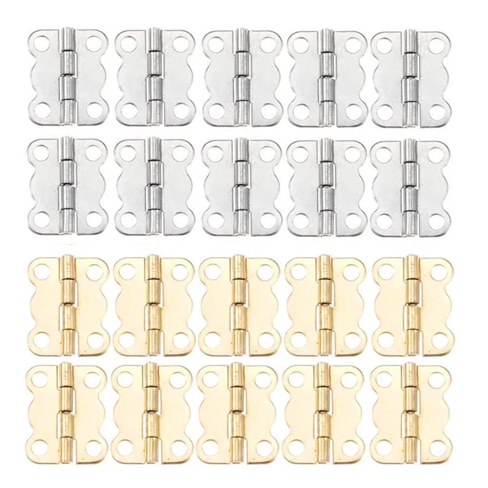 20Pcs Mini Butterfly Hinges for Jewelry Box (16x13mm)