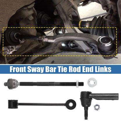 Set of 6 Sway Bar Links Tie Rod Ends for Jeep Commander (2006–2010)