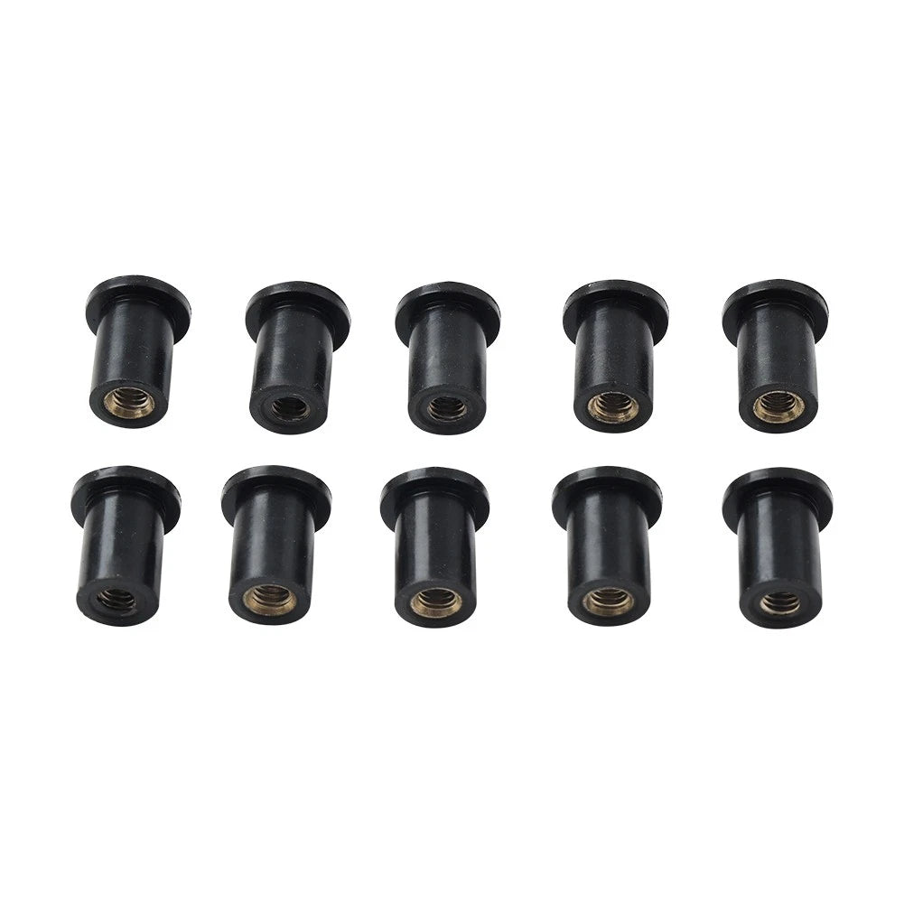 10x Windshield Rubber Nut M4 for Motorcycle (Vibration Damper)
