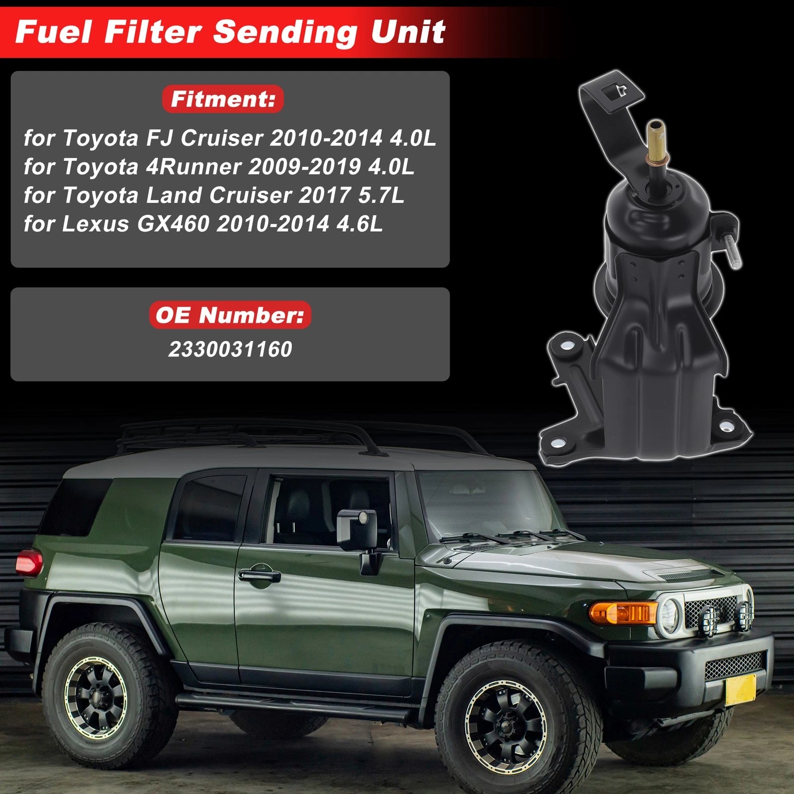 Fuel Filter Assembly for Toyota FJ Cruiser 2007–2014 4.0L