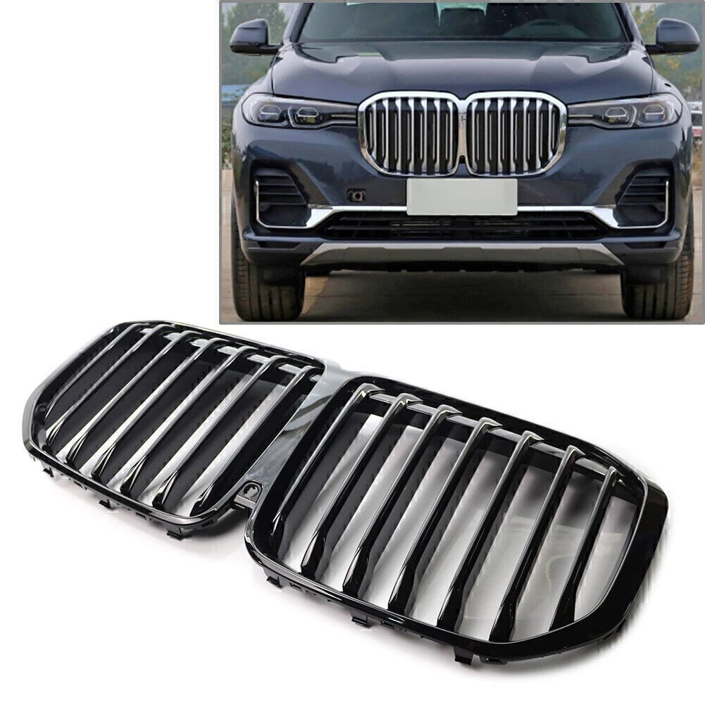 1 Pair Black ABS Front Kidney Grille for BMW X7 G07 (2019–2022) 51138745730