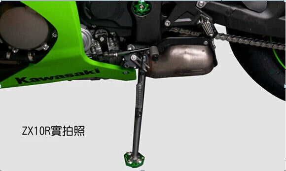Side Stand Kickstand Plate Pad for Kawasaki ZX6R ZX10R Z1000 ER6N Z800 Versys (Fits Multiple Models)