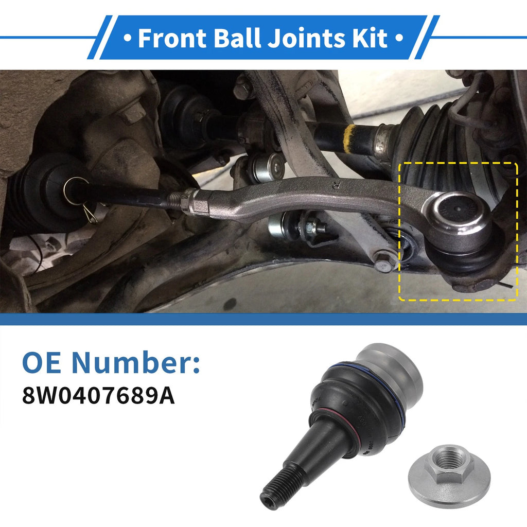 2 Pcs Front Lower Ball Joints Replacement for Audi A4 (2007–2015)