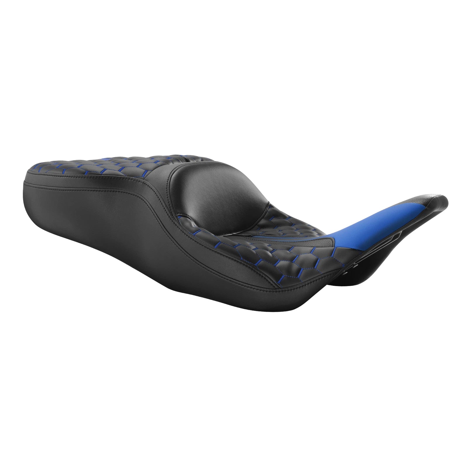 Driver Passenger Seat for Harley Electra Glide (1997–2007) Black Blue