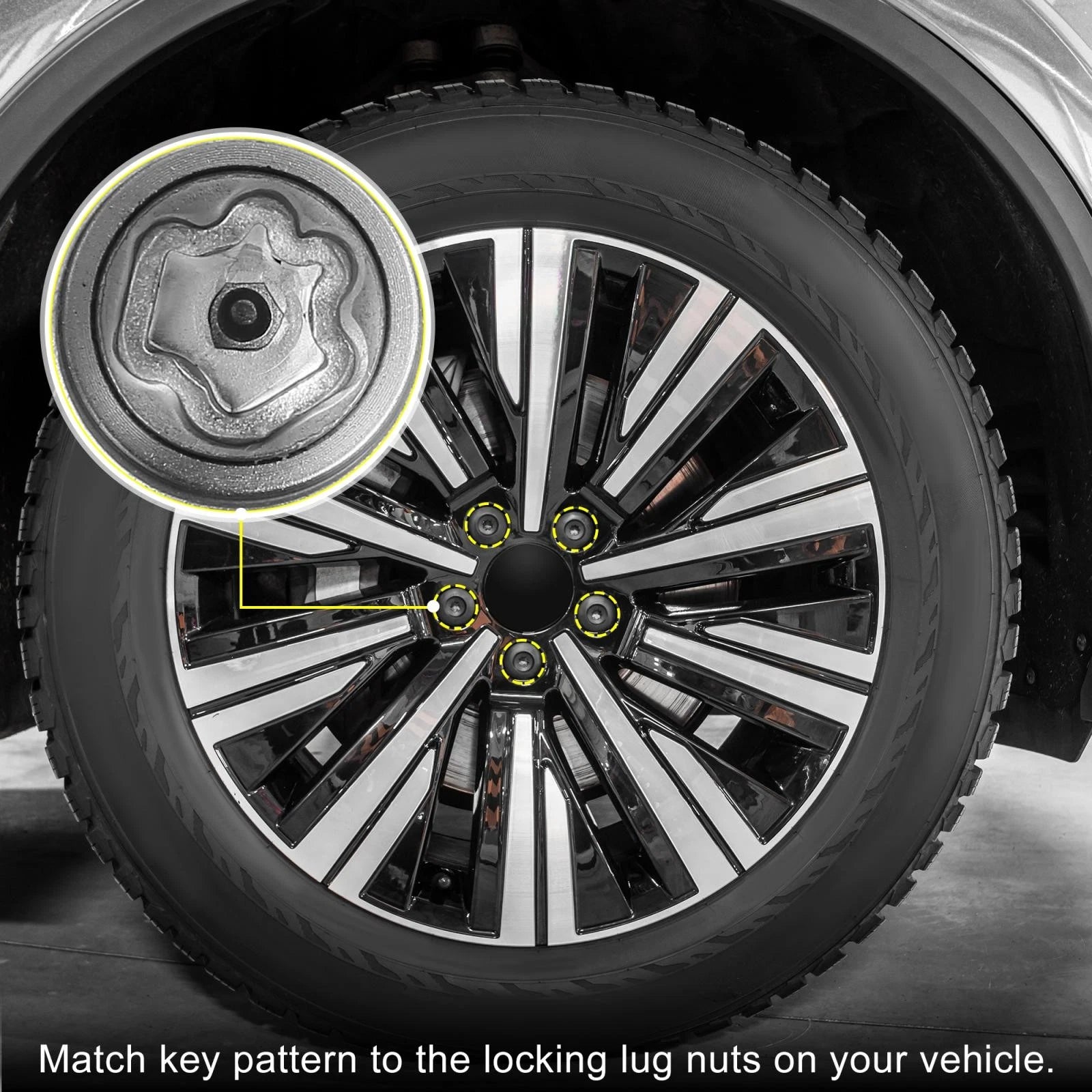Wheel Lock Lug Nut Key Removal for Audi A4L A5 A6L Q2L (2009–2024)