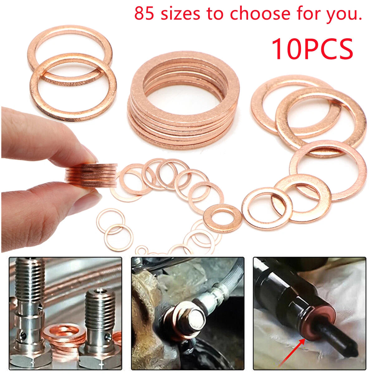 Copper Crush Washers for Range Rover (2022) - Sump Plug Washers 3mm-33mm