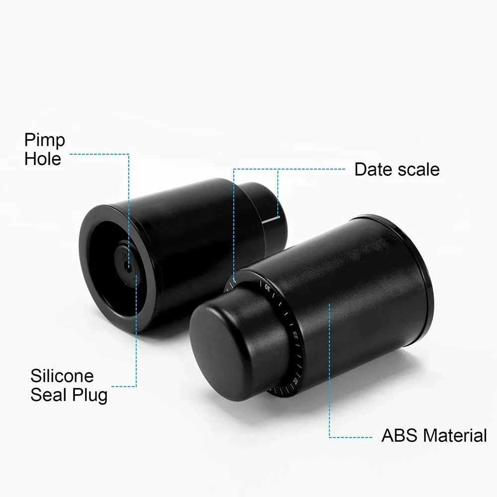 2X Compact Vacuum Wine Stopper for Most Wine Bottles (No Tools Needed)