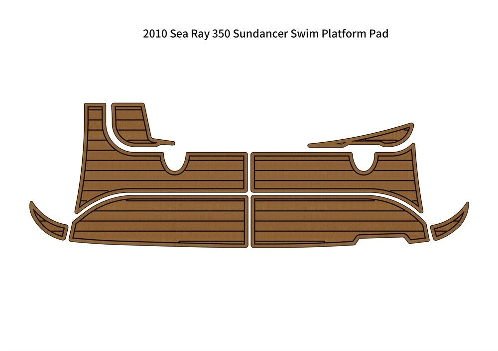 Swim Platform Pad for Sea Ray 350 Sundancer (2010) - EVA Foam Teak Decking