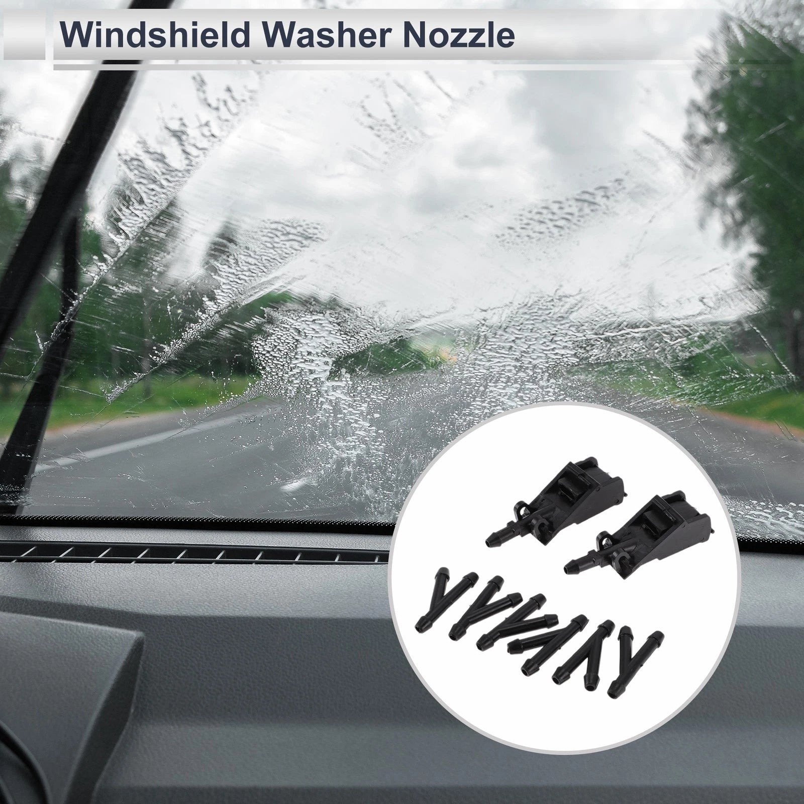 Washer Nozzle Kit with Hose Connectors for Volkswagen Passat (2016–2020)