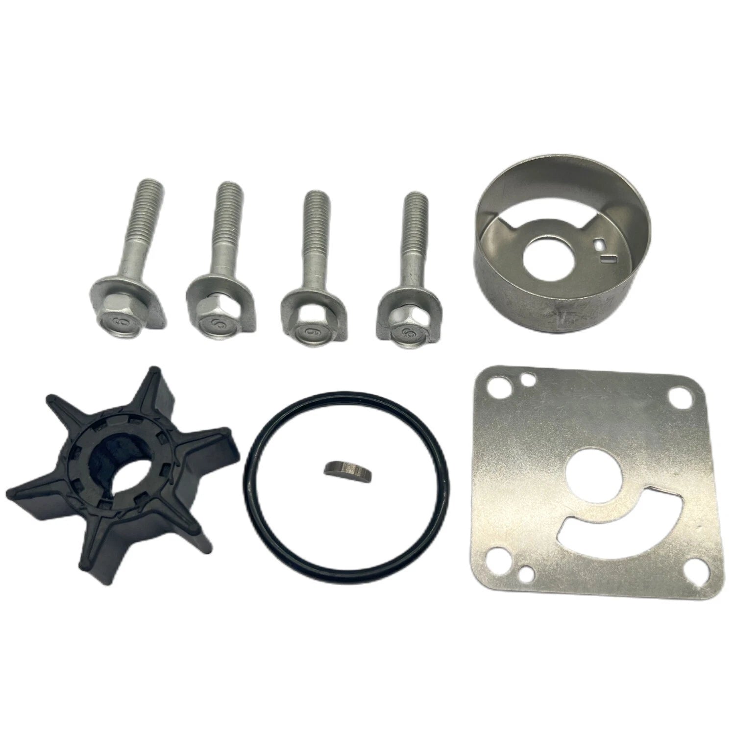 Water Pump Impeller Kit for Yamaha 2-Stroke 20 25 HP (6L2-W0078, 20D, 25N)