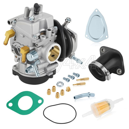 Carburetor for Suzuki King Quad 300, QuadRunner 250 (1999–2002) w/ Intake Pipe Boot