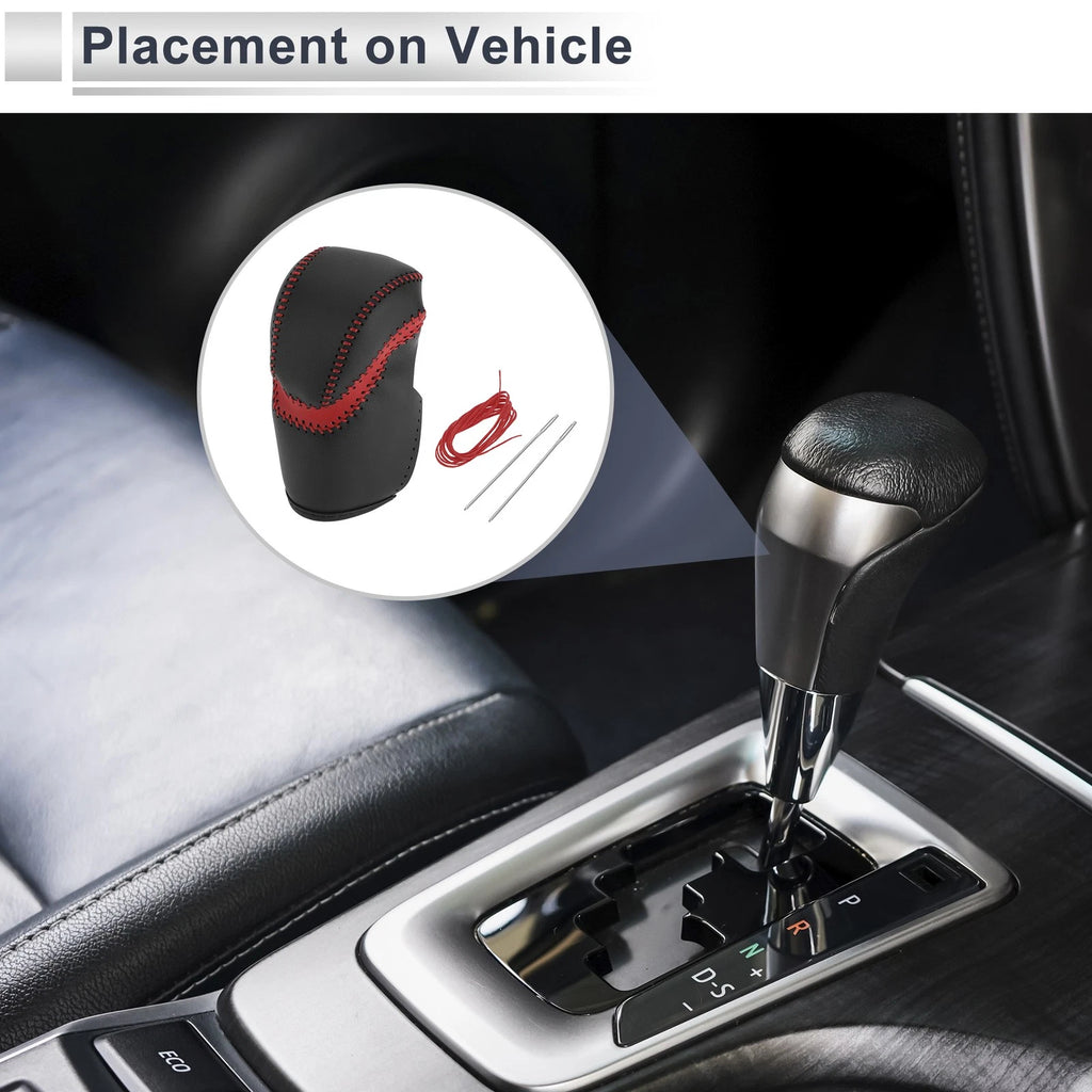 Gear Shift Knob Cover Replacement for Honda Accord (2013–2017) Red Black