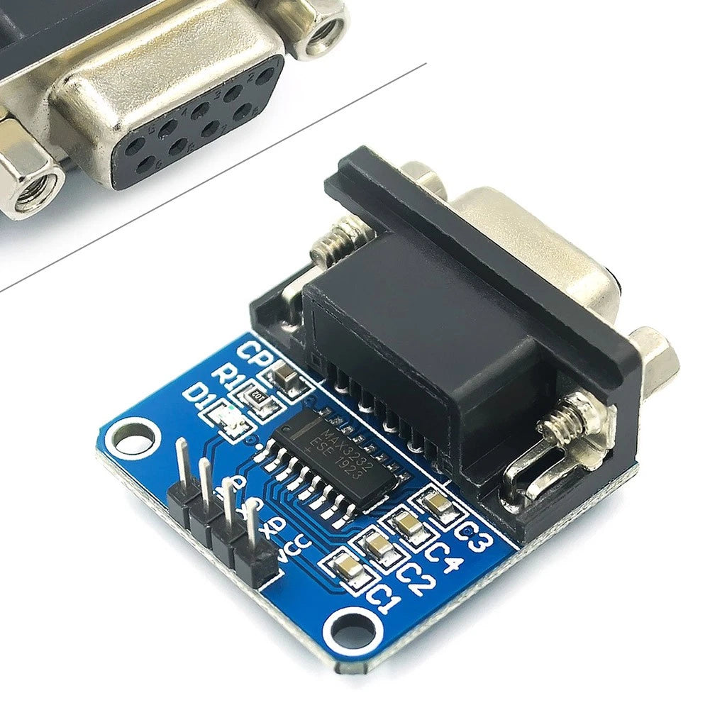 1pcs MAX3232 RS232 to TTL Serial Port Converter Module DB9 Connector COM