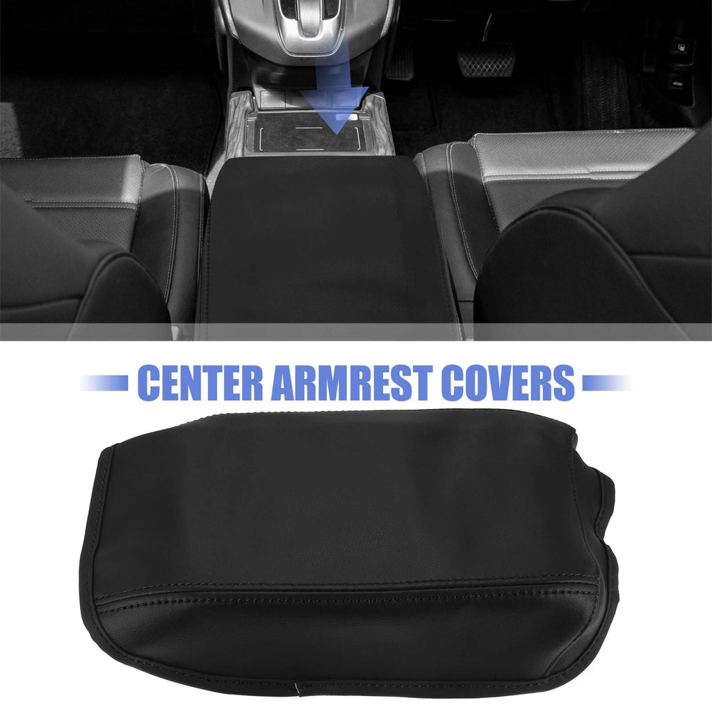 Microfiber Armrest Cover Protective for Honda CRV (2017–2021) Black/Black