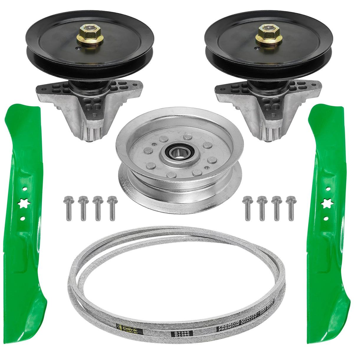 Spindle Assembly with Pulley and Blade Belt for Cub Cadet RZT-L46 RZT-LX46 (2008–2014)