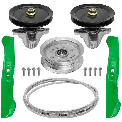 Spindle Assembly with Pulley and Blade Belt for Cub Cadet RZT-L46 RZT-LX46 (2008–2014)
