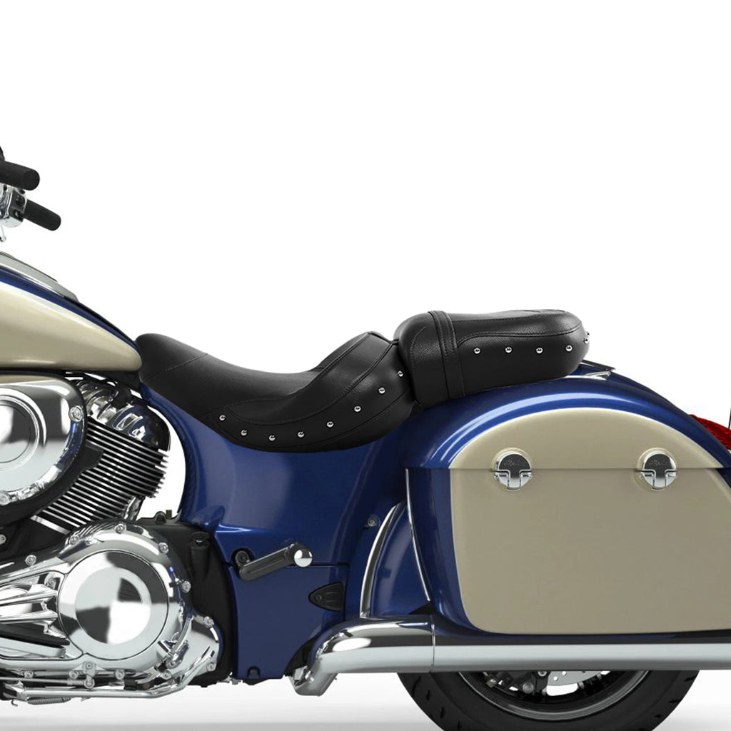 Black Driver Passenger Seat for Indian Chieftain Roadmaster (2014–2023)
