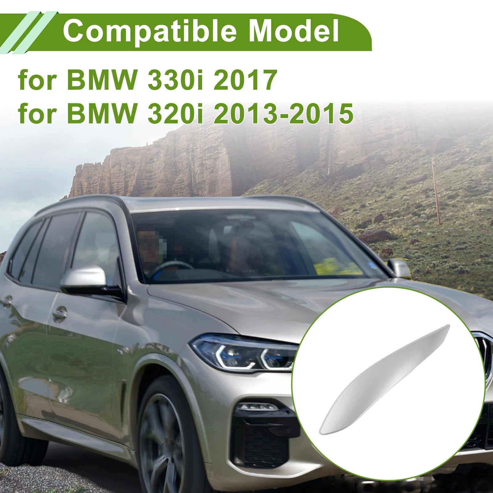 Door Panel Handle Pull Trim Cover Replacement for BMW 330i (2017–2019)