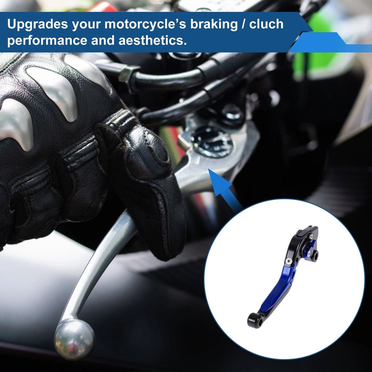 Adjustable Brake Clutch Lever for Kawasaki ZZR600 (2005–2009) Black Blue