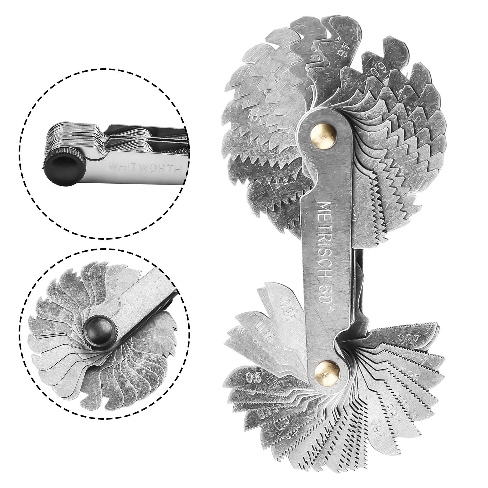 Screw Thread Gauge for Accurate Measurement (Adjustable, Chrome Plated)